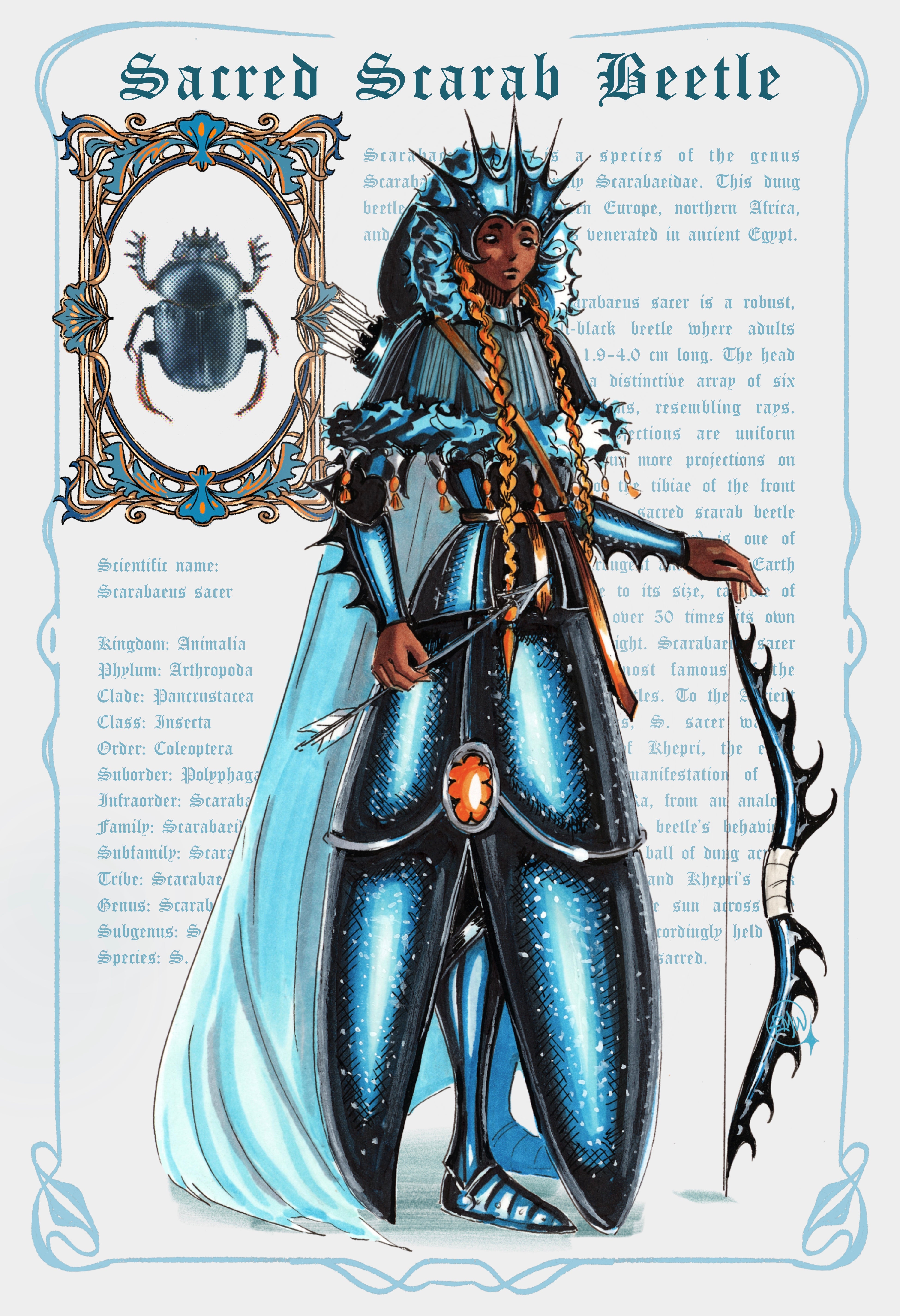 SACRED SCARAB PRINT